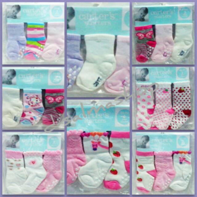 kaos kaki carters motif baby girl murah