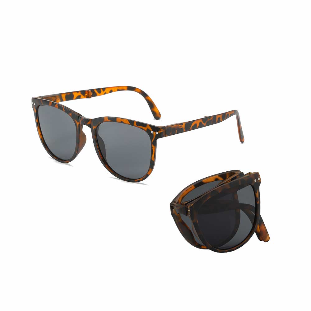 Kacamata Lipat [ Leopard ] UV400 - Anti Radiasi - Sunglasses Pria &amp; Wanita Korea - HM8092