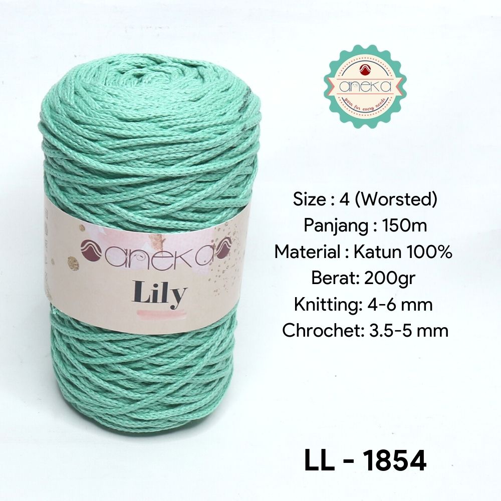 Benang Rajut Lily / Lili / Tambang / Macrame Cotton Rope Yarn - 1854