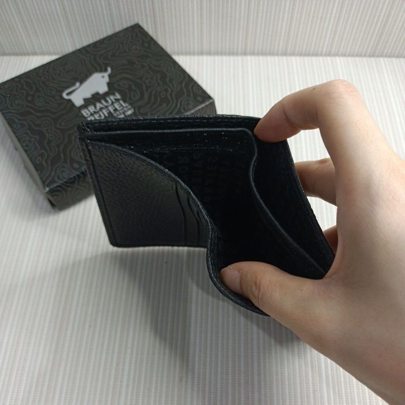 Dompet kartu lipat kulit BraunBf kulit sapi asli