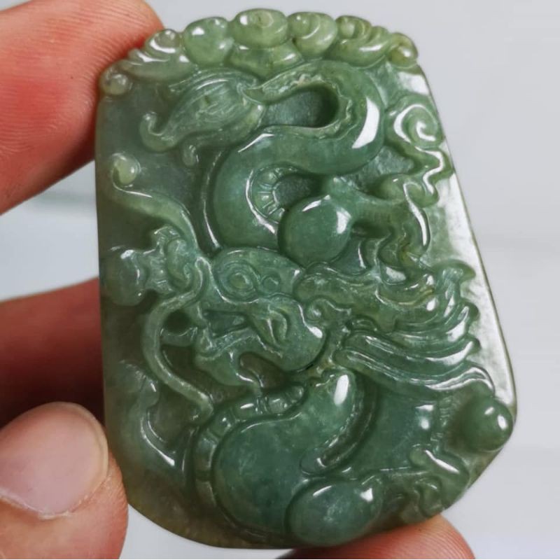 Batu permata natural giok burma type A beserta memo acc lab original