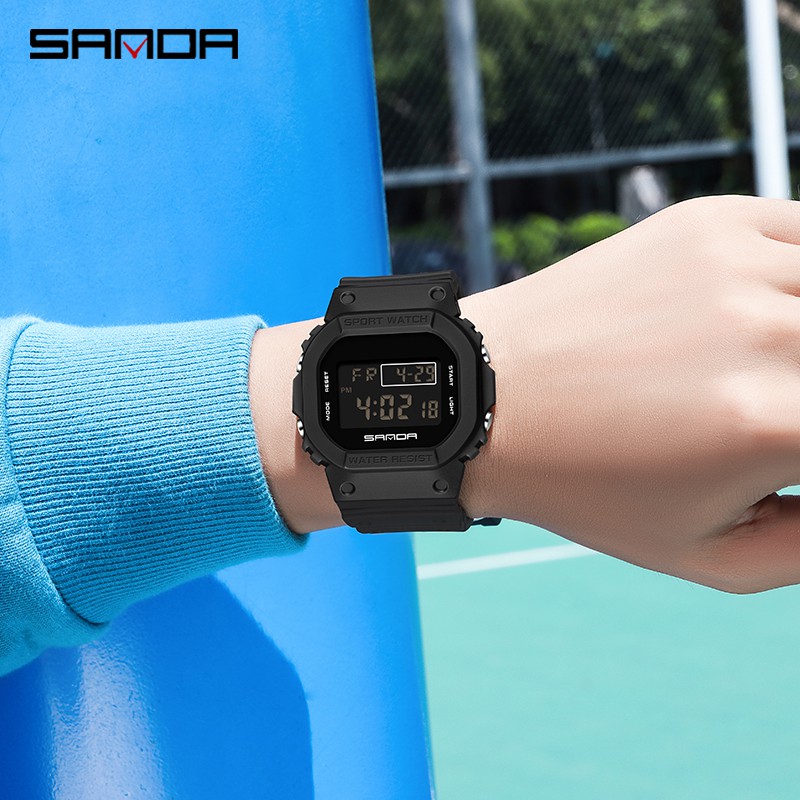 SANDA 2107 Jam Tangan Pria Wanita Digital Tali Rubber Shockproof Anti Air WATCHKITE WKOS