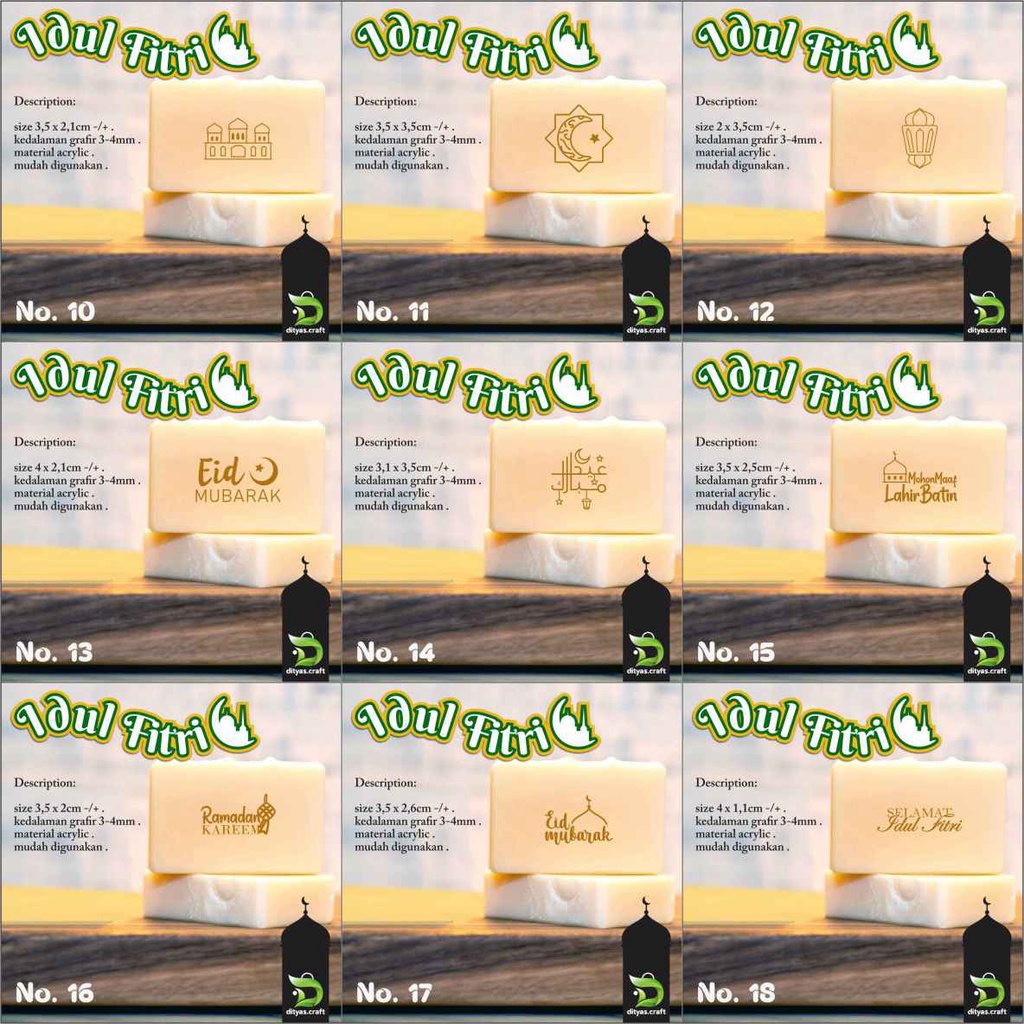 

soap stamp / stempel sabun / edisi IDUL FITRI code 10-18