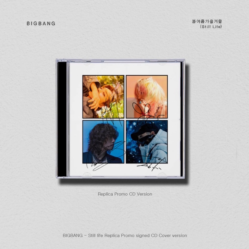 BIGBANG - Still life single REPLICA version printed signed cover , Bigbang album , kpop album , Bigb