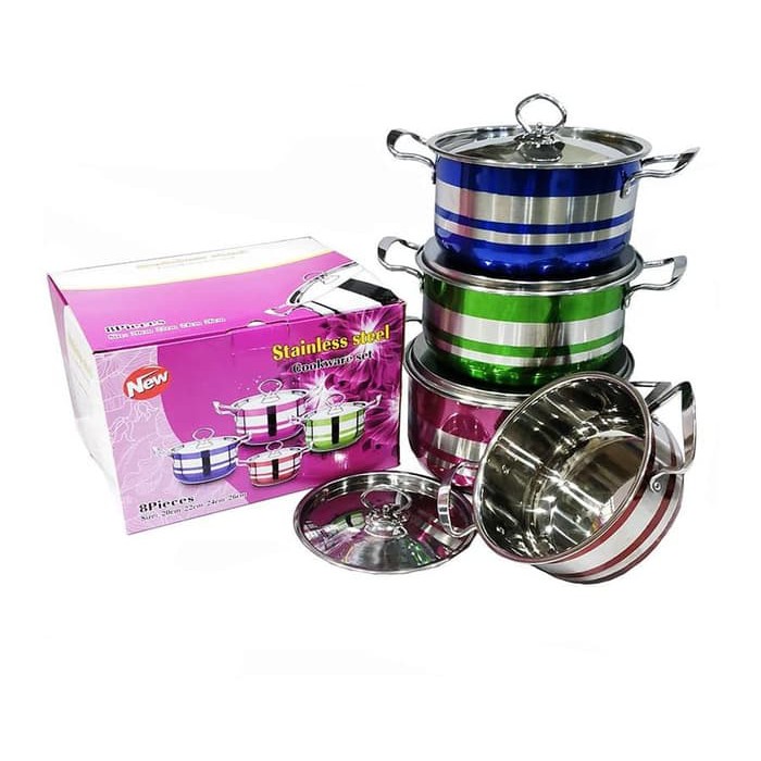 [PANCI WARNA] PANCI SET WARNA WARNI STAINLESS STEEL TEBAL