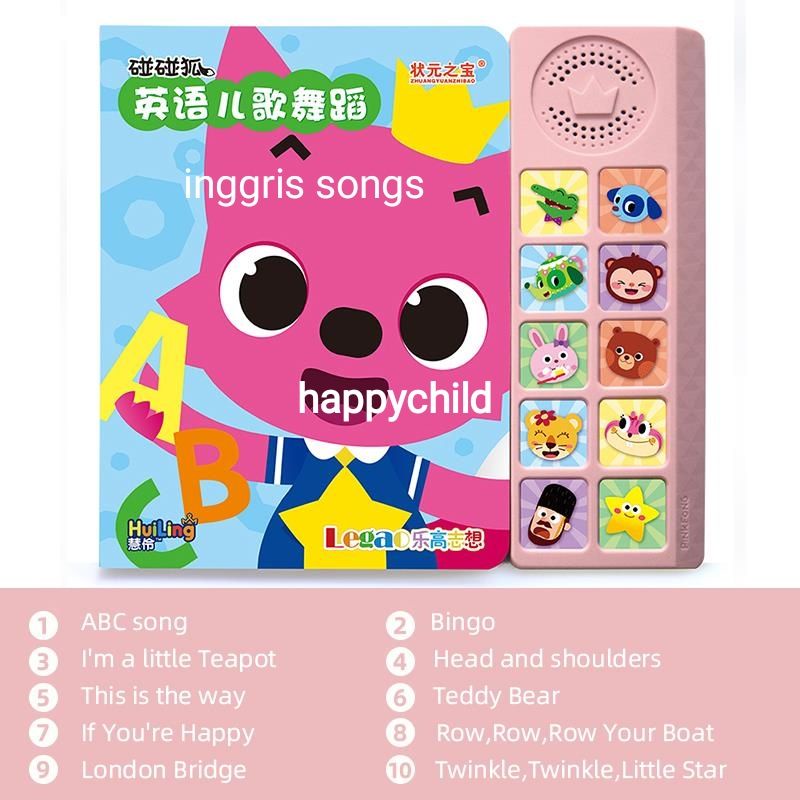 original pinkfong soundbook English songs buku bacaan buku anak buku impor happychild