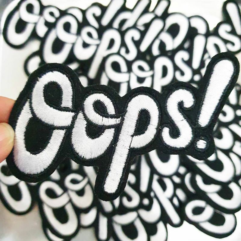 Patch Oops/Patch Tulisan/Sticker Bordir/Patch Bordir