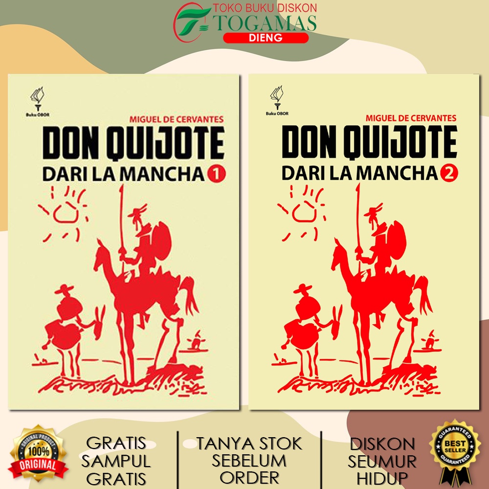 DON QUIJOTE DARI LA MANCHA 1 2 KARYA MIGUEL DE CERVANTES / YAYASAN PUSTAKA OBOR INDONESIA