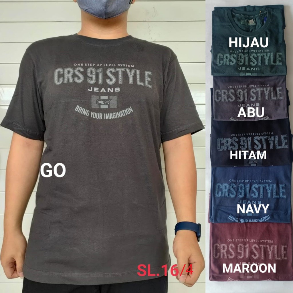 gos CRS 91 Kaos Oblong Regular Pakaian Pria Atasan Casual Santai Original Lengan Pendek Distro Laki