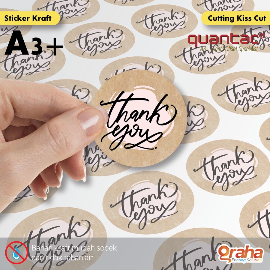 

Cetak Stiker / Sticker Kraft / Sticker Craft A3+ (Print + Cutting)