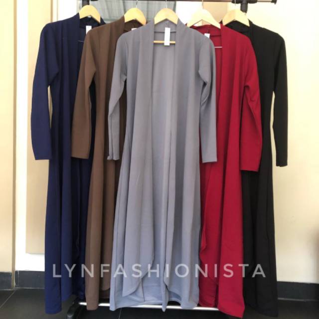 (BB MAX 65 KG)LONG OUTER PANJANG/CARDIGAN WANITA MUSLIM BASIC POLOS/CAMELIA