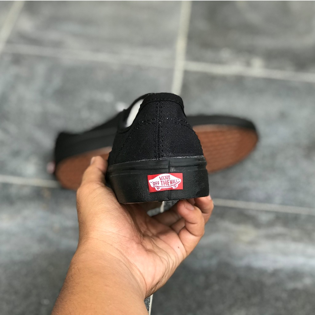 TERMURAH!! &gt;&gt; VANS AUTHENTIC ALL BLACK WAFFLE DT .,..,.,,,,.,