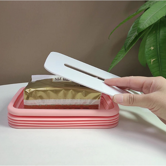 [BISA COD] Tempat Tisu Fleksibel Kotak Tisu Silikon Tempat Tisu Lipat Tempat Tissue Box Lucu Unik Serbaguna