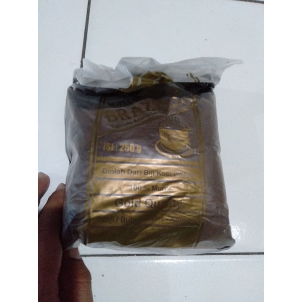 

Kopi Robusta Lampung Brazica 250 gram Gold Quality, Cocok Untuk Tukang Bangunan