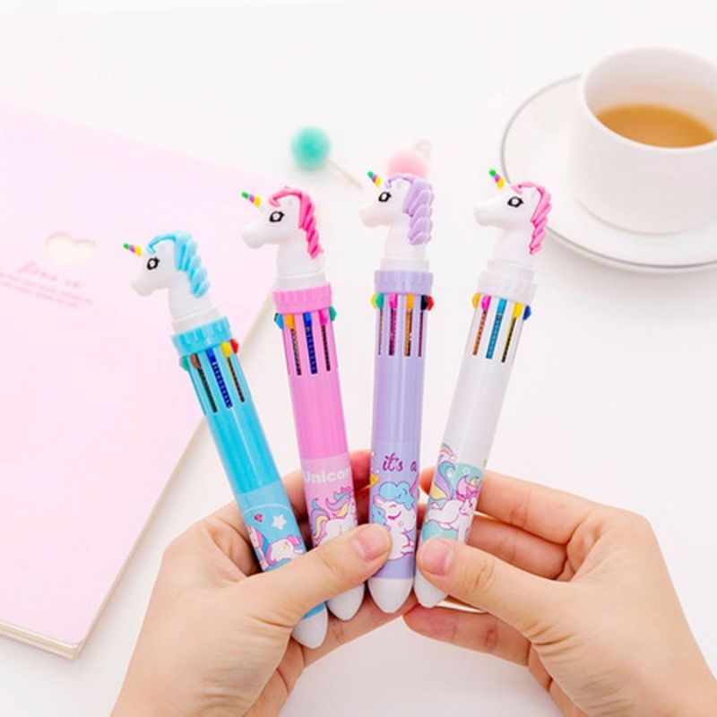 

Pulpen 10 Warna Kepala Unicorn