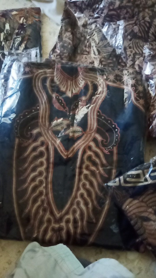 Kemeja  Batik Pria Lengan Panjang Size M L Xl Xxl 3l  Bswart Batik Hrb026 Kenongo Kemeja Batik