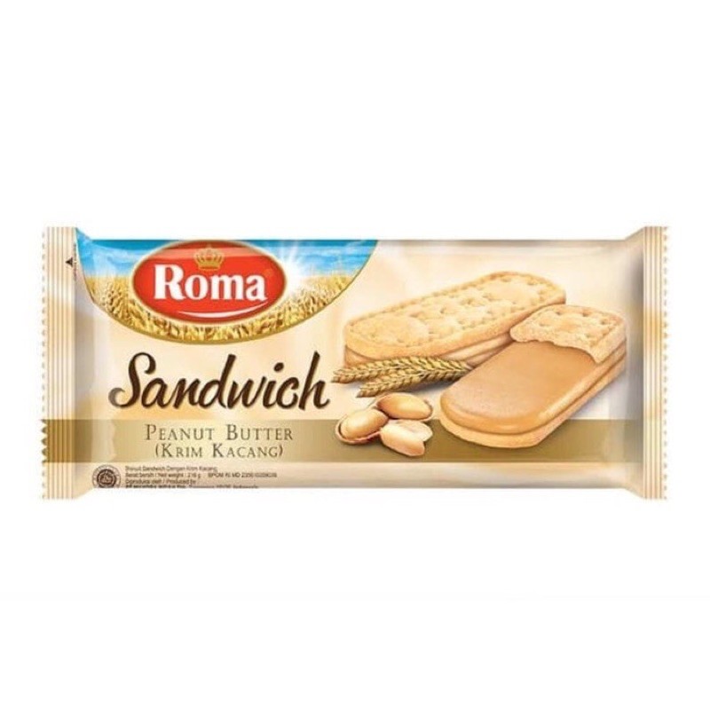 

Roma Sandwich Peanut Butter (kacang) 215 gram