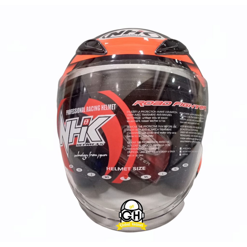 HELM NHK R6 CUBE BLACK RED NHK R-6 MOTIF CUBE BLACK RED