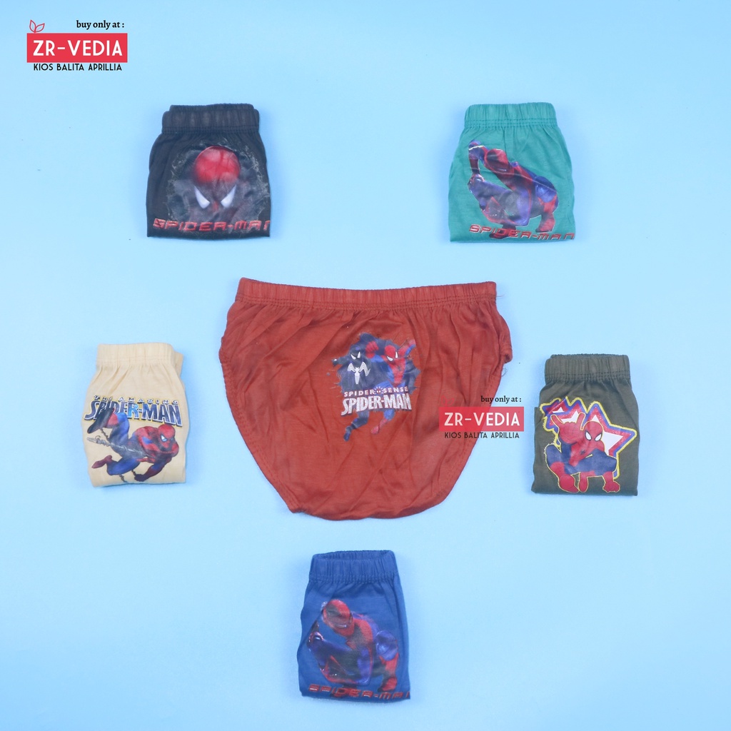 (ISI 6-12 PC) Celana Dalam uk 1-2 Tahun / Anak Cowok Bahan Katun CD Pakaian Dalam Underwear