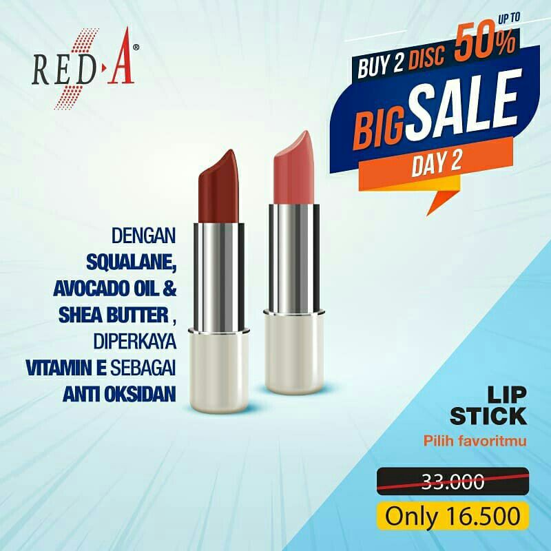 Paket 2 Red-A Lipstick