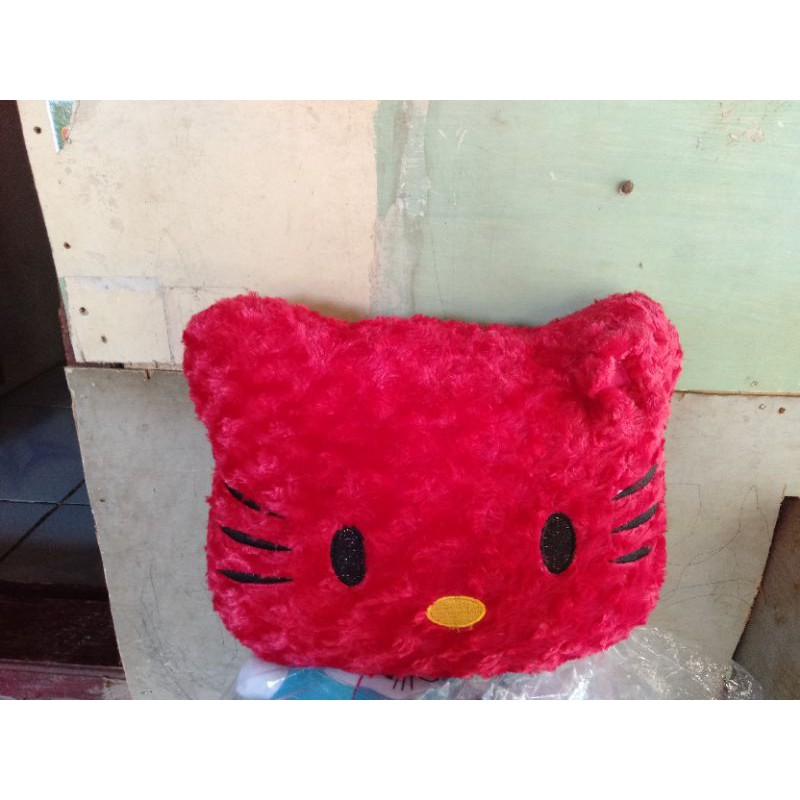 Bantal hello Kitty rasfur ukuran 35cm