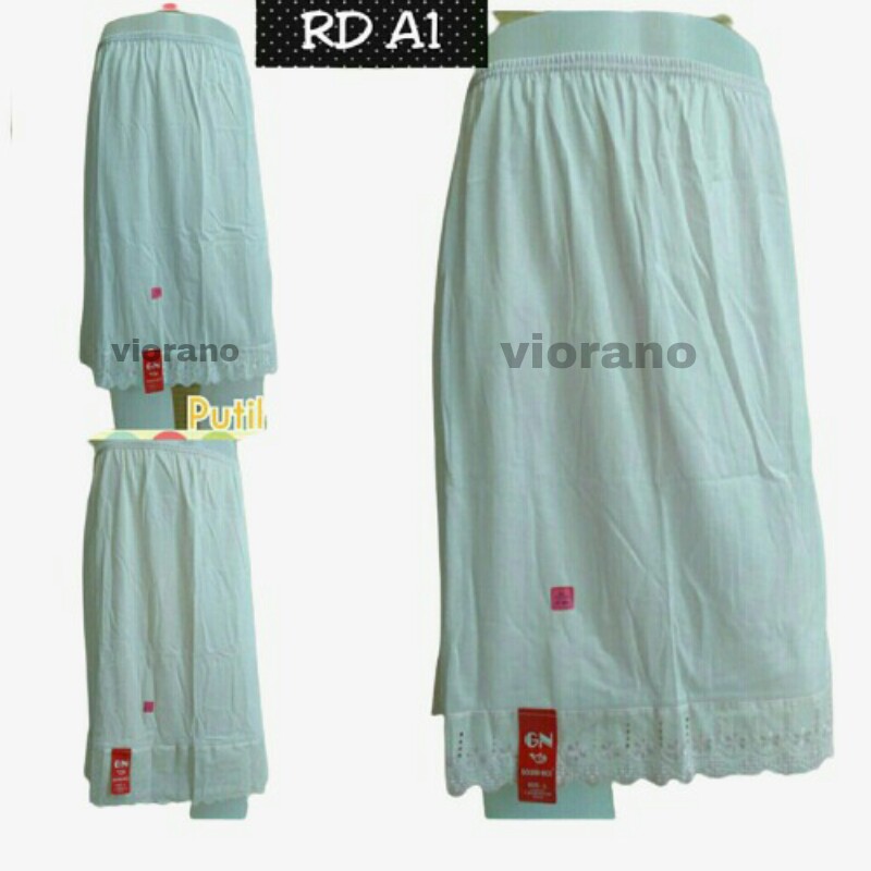 Androk Rok Dalaman Pendek Golden Nick Bahan Katun Size XL XXL / Dalaman Rok Pendek Yutind Renda