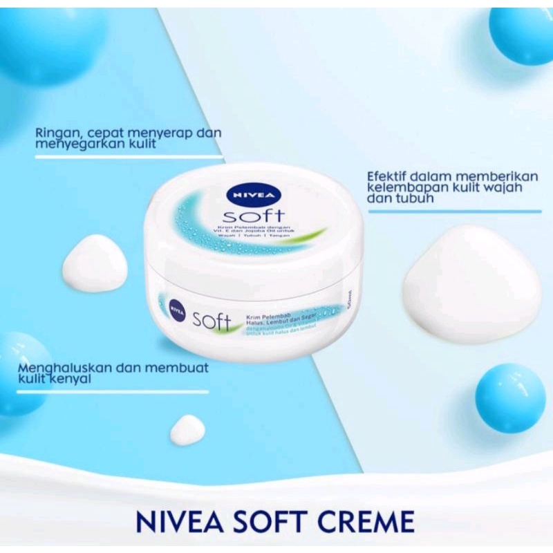 NIVEA EXTRA WHITE RADIANT &amp; SMOOTH BODY CREME SOFT CREAM 50ML 100ml