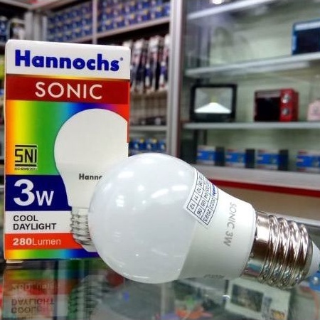 Lampu led hannochs sonic 3 watt nyala putih