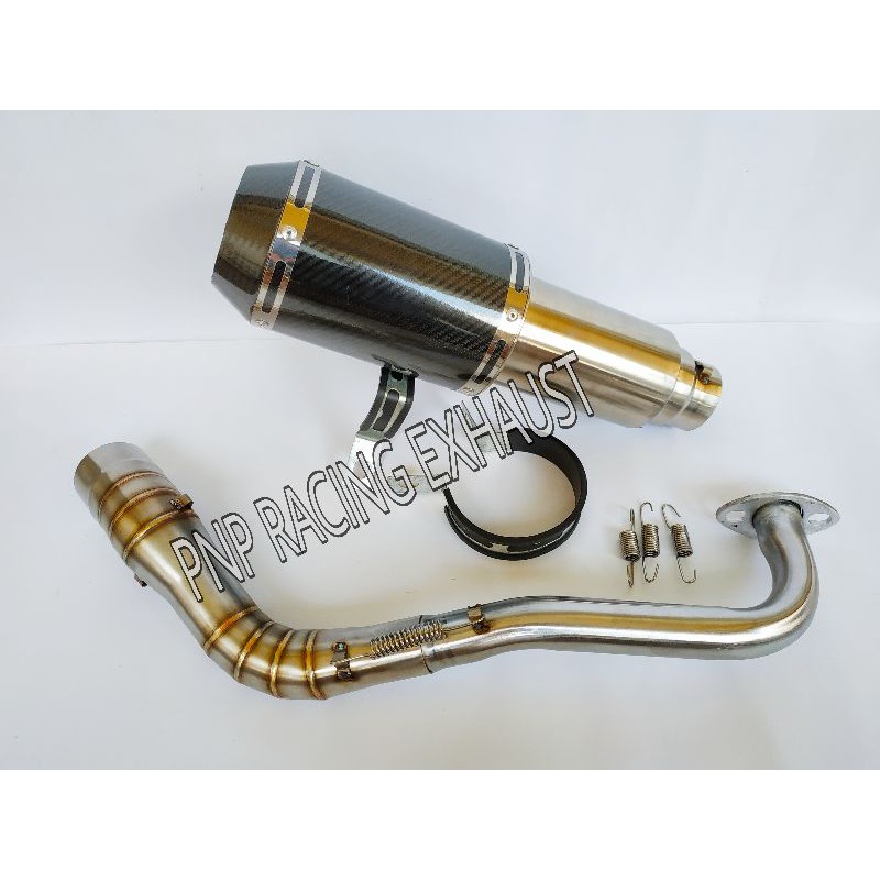 Knalpot Racing Akrapovic Gp M1 NMAX/AEROX/LEXI/PCX/ADV/GENIO/VARIO/BEAT/MIO/SCOPY DLL-Karbon tanpa merek