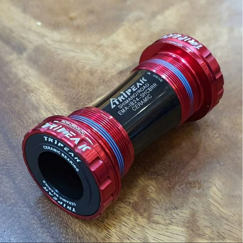 BB Tripeak Ceramic Bearing Red BSA Drat English For Shimano HT2 24mm