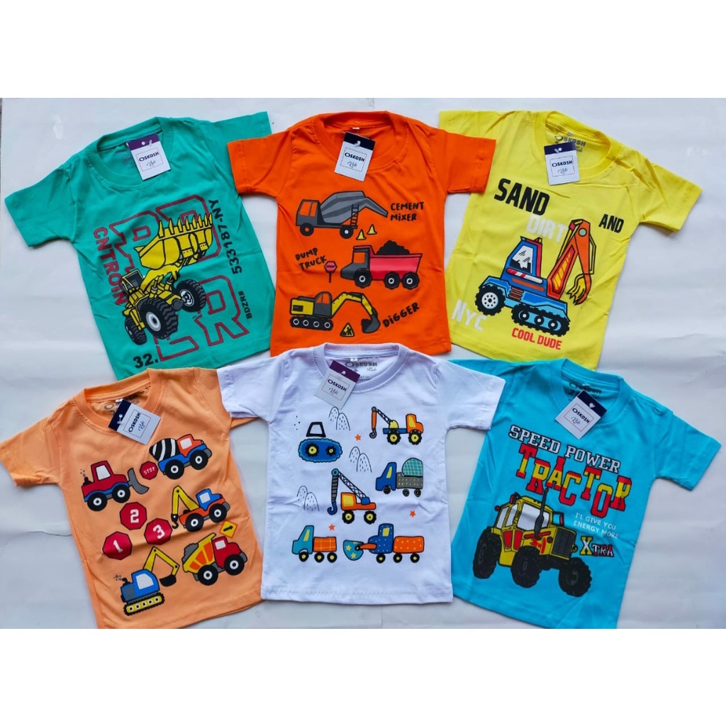 Kaos Anak Laki Laki oshkosh motif premium size 2T - 20T / Kaos Oshkosh Anak Laki Laki Premium Murah 2T 4T 6T 8T 10T 12T 14T 16T 18T 20T