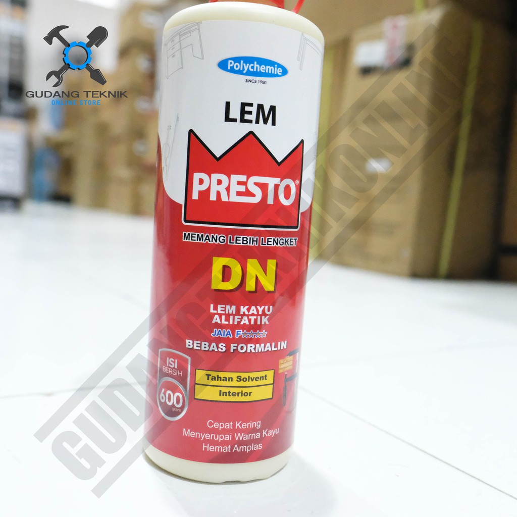 Lem Kayu Putih PRESTO DN 600 Gram / Lem Multiplek Mebel Furniture Kuat Rekat Tukang Kayu Woodworker