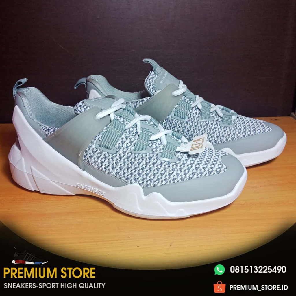 SEPATU RUNNING SKECHERS DLT-A GREY/WHITE 173170