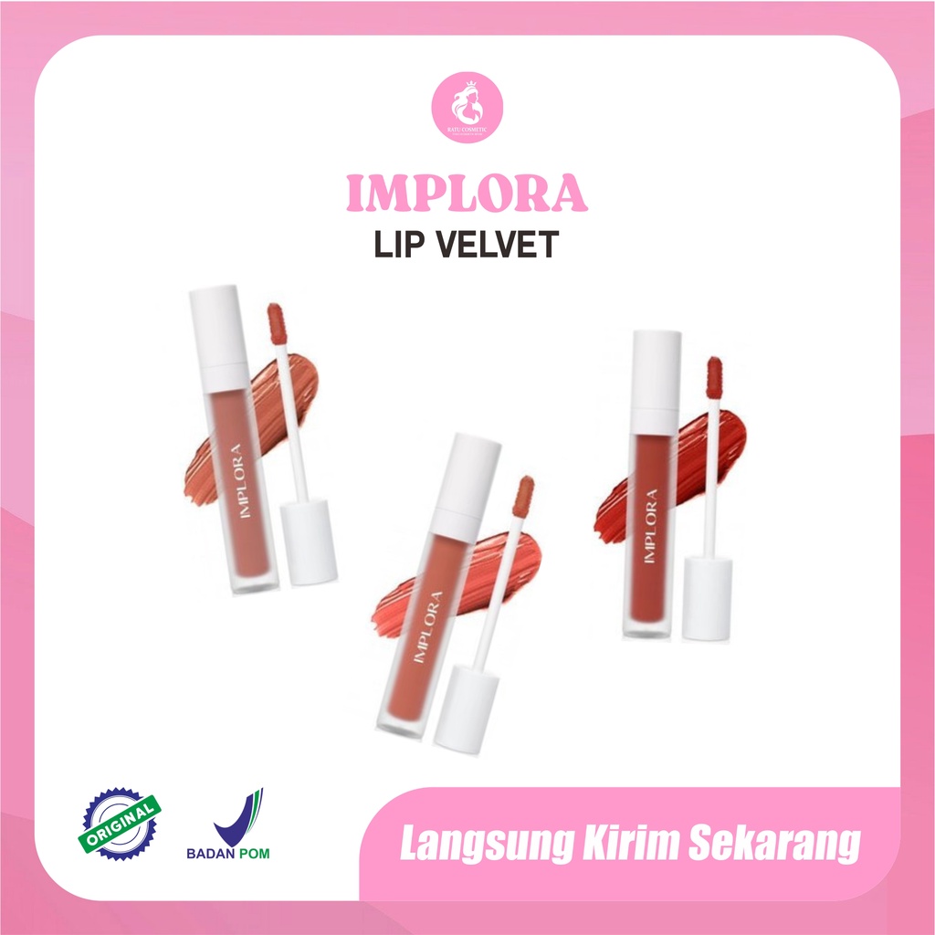 IMPLORA Lip Velvet 4,6 gram | Lip Cream | Lipstik | Lipvelvet