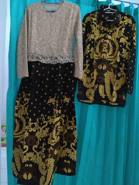 Batik Couple Gamis Brokat Busui Kalitan Gurita 2507