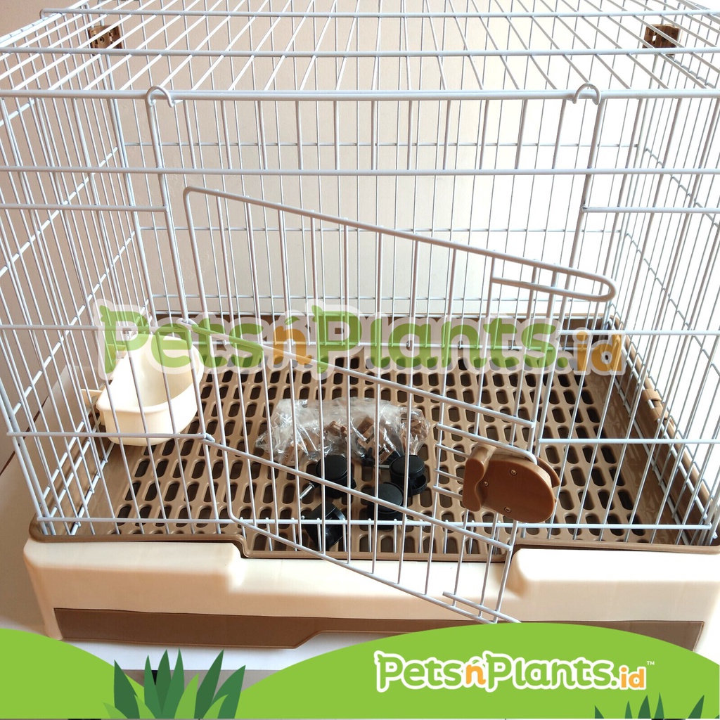 Pet Wire Cage Kandang Besi Premium Kelinci Anjing Kucing Import XL 76 x 53 x 58 cm