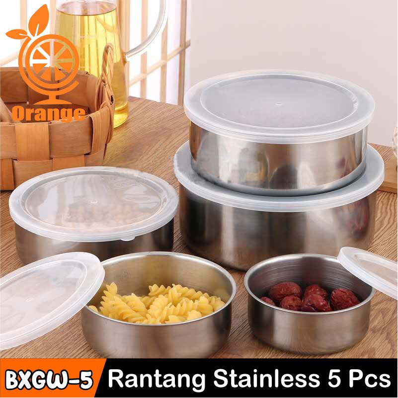 COD Rantang Stainless Stell 5 Susun (Protect Fresh Box) Rantang Susun Isi 5 Pcs Stainless Steel Rantang Stainless Steel 5 Susunan Tahan Panas Premium Quality Protect Fresh Box