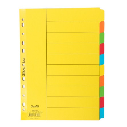 Divider 10 Sekat / Divider Bantex 6050 A4 10 Warna