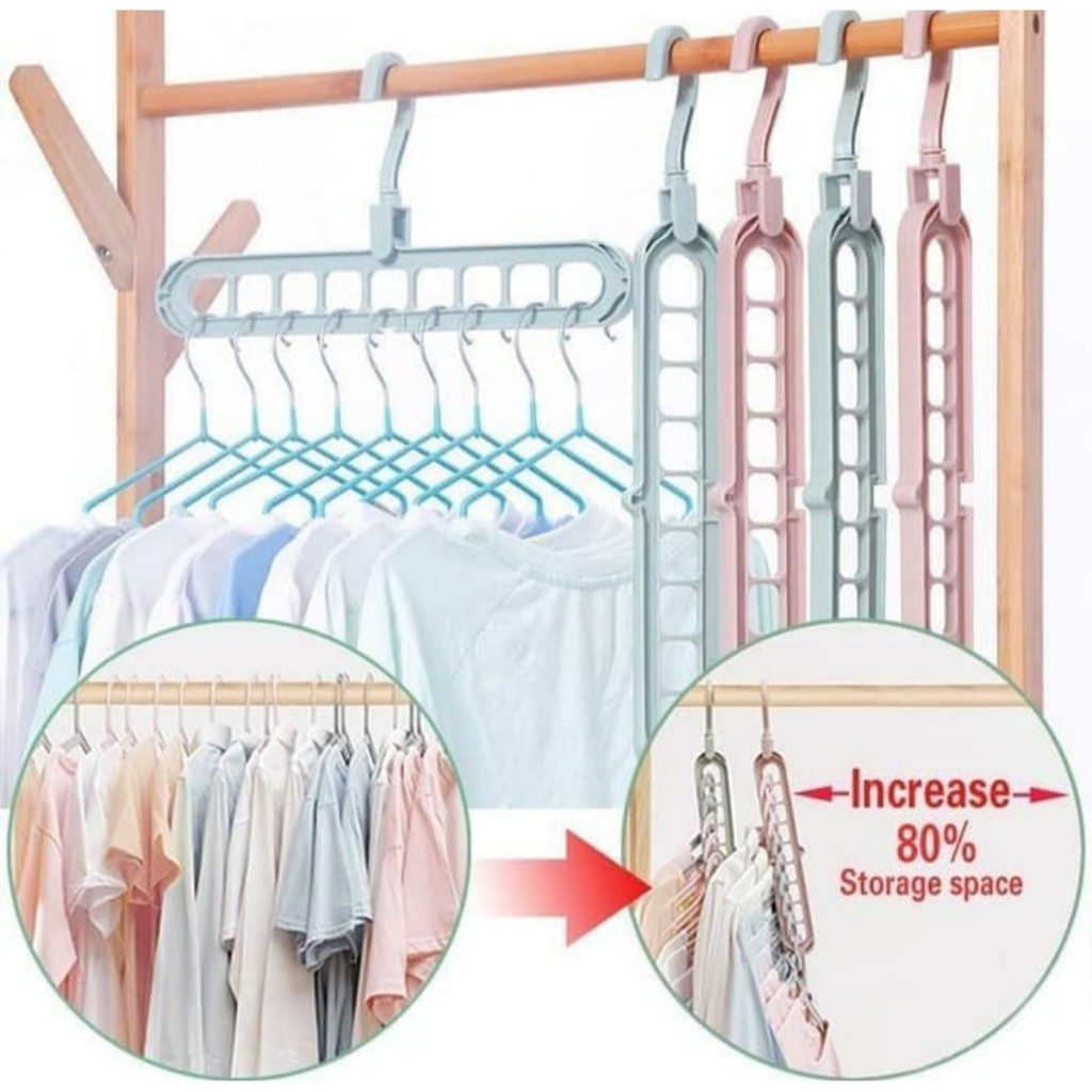 CEV - Magic Hanger Instant 9 in 1 / Gantungan Baju Ajaib / Gantungan Baju 9 in 1