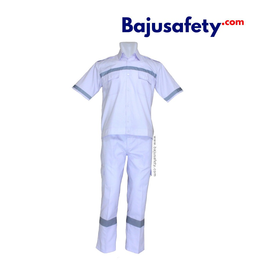 Grosir Wearpack safety model setelan baju lengan pendek + celana Katelpak / werpak / wearpak