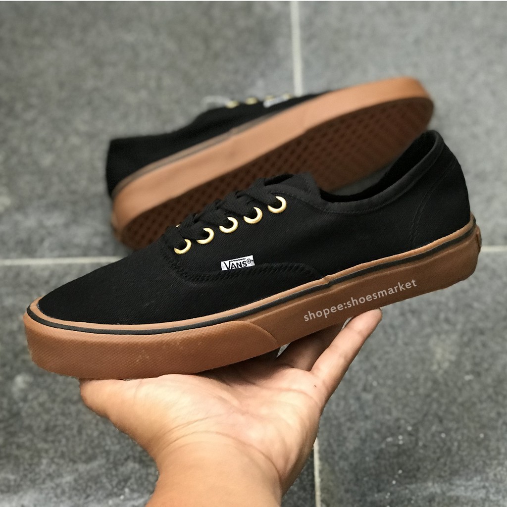 VANS AUTHENTIC BLACK GUM RING GOLD DT