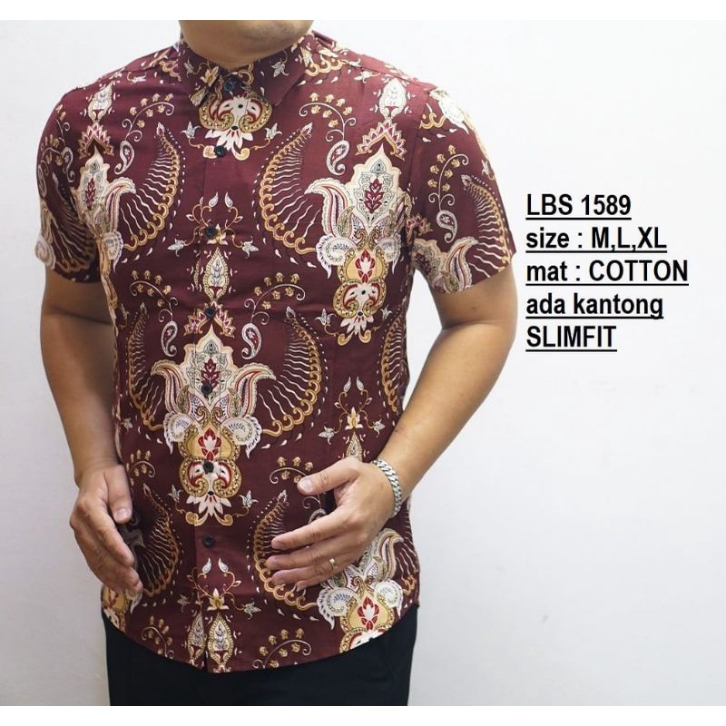 BAJU BATIK ASLI SLIMFIT BAHAN KATUN 40s ASLI JAKARTA