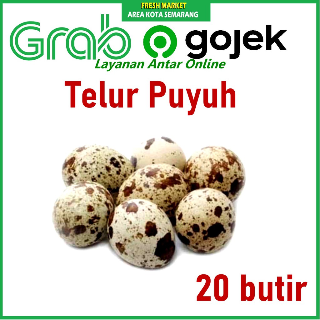 

[FRESH MARKET] Telur Puyuh Mentah Segar Fresh isi 20 butir KIRIM GRAB area kota semarang