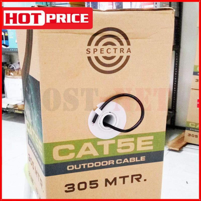 Kabel LAN Cat5e STP FTP Outdoor meteran siap pakai ( free konector)