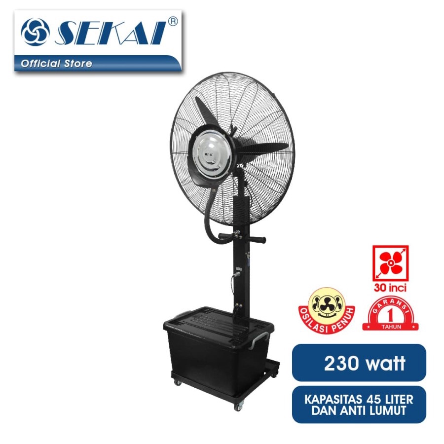 Kipas Angin Misty Fan Industri 30 Inch SEKAI IST 3076 M Kipas Angin Kabut Embun 30&quot;