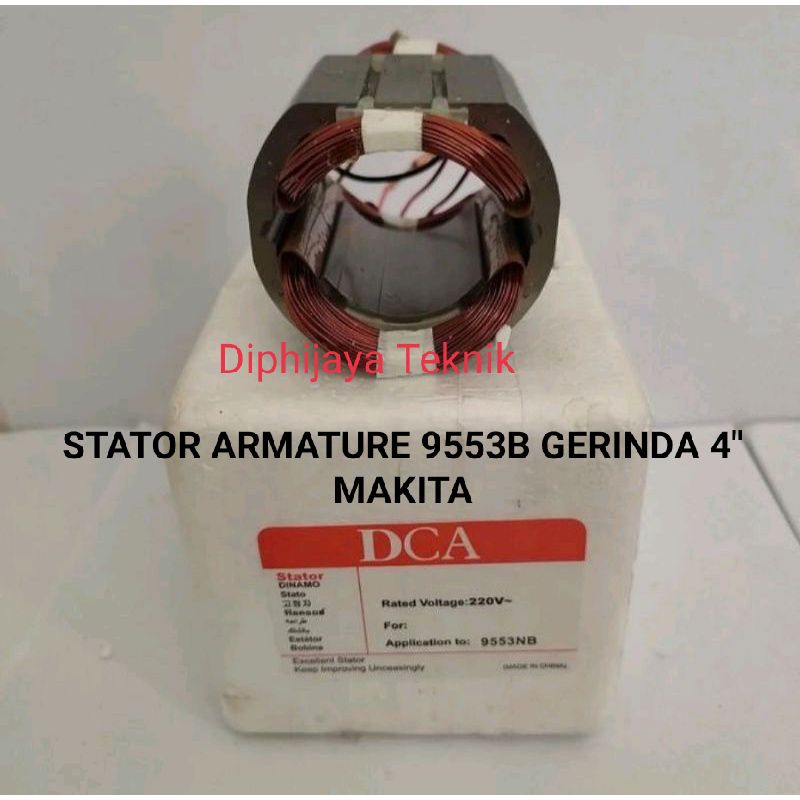 DCA STATOR 9553B RUMAH ARMATURE FIELD STATOR GERINDA MAKITA 4" 9553B / 9553NB