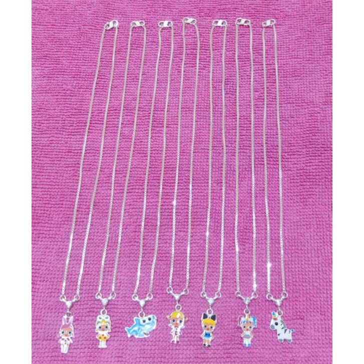 KALUNG ANAK PERAK 925 LAPIS MAS PUTIH IMPORT