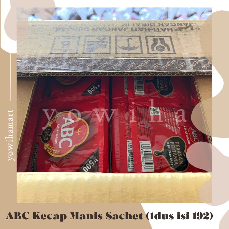 

ABC Kecap Manis (Kemasan Rp 500) - 1Dus isi 192sachet (Tidak Melayani Ecer)