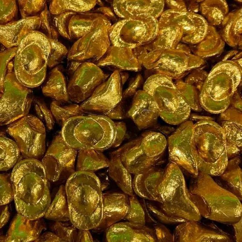 

SGS coklat import bentuk koin telur kepingan emas yenpao 500gr