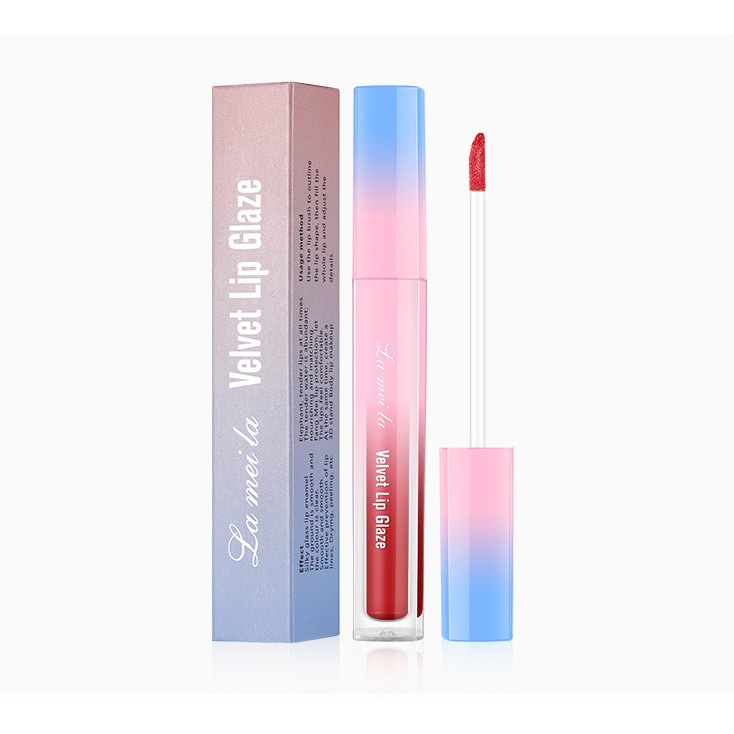 GIRLSNEED77 - LAMEILA 1011 BLUEPINK VELVET LIP GLAZE - Lipstick Murah - Lipstik Cair - Lip Tint BISA GROSIR ECERAN BERKUALITAS Girlsneed Medan